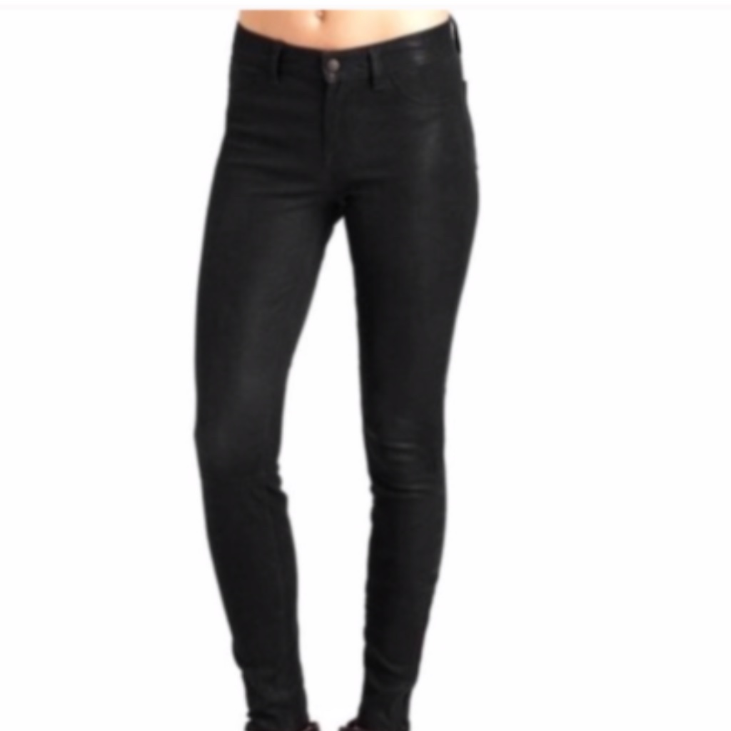 Nwot J Brand Super Skinny 901 Midnight Blue Glory Coated JeansLeggings 26